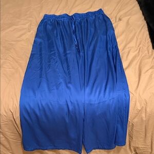 Blue Women's Satin Pants